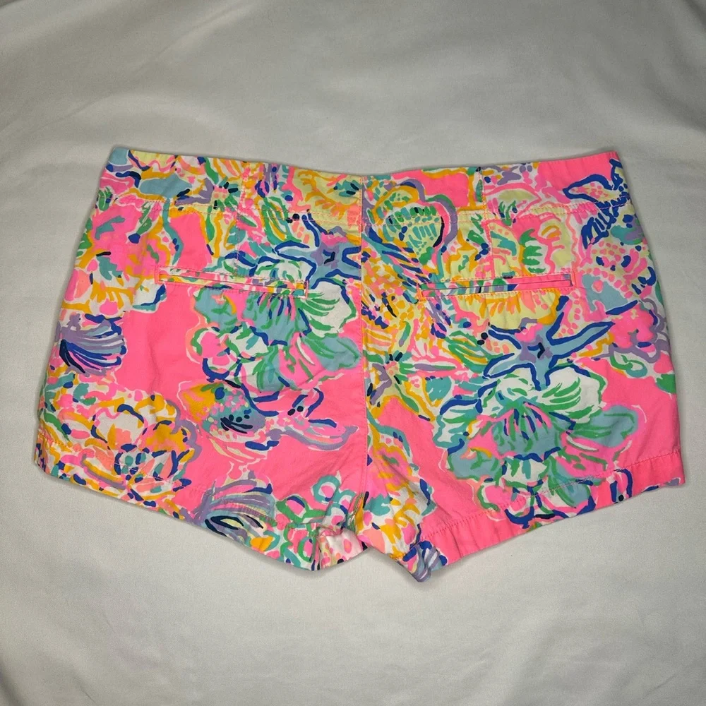 Lilly Pulitzer Coral Reef Island Seacret Print Kerrie Shorts Size 10 - Picture 6 of 7